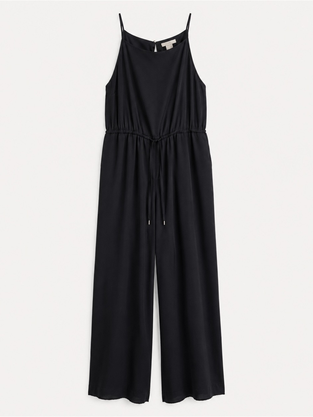 H&M Navy Wide-Leg Drawstring Jumpsuit